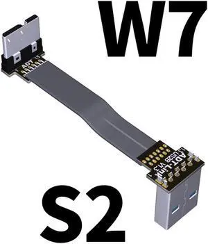 ADT-Link S-W Aerial Shield USB 3.0 Flat Ribbon Cable FFC FPV USB3.0 Micro B Angled Male to Female Foldable Axial Elbow Cable(S2-W7)(15cm) ADT-Link S-W Aerial Shield USB 3.0 Flat Ribbon Cable FFC FPV USB3.0 Micro B Angled Male to Female Foldable Axial Elbow Cable(S2-W7)(15cm)