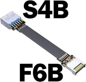 ADT USB 3.1 Gen2 Extension Cable Type-E Male to USB-A Female Screw Fixing Hole for PC Chassis Built-in USB Device Adapter Cord(F6B-S4B)(25cm)
