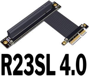 PCIe 4.0 x4 to x16 Extension Cable 4.0 PCI-e Riser Adapter Graphics Card Extender for GTX3080ti RX5700xt GPU(R23SL)(25cm)