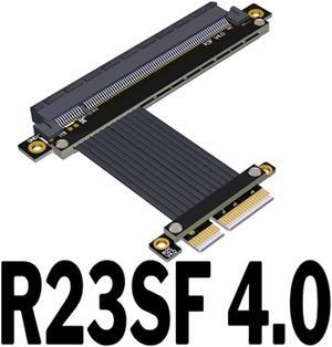 PCIe 4.0 x4 to x16 Extension Cable 4.0 PCI-e Riser Adapter Graphics Card Extender for GTX3080ti RX5700xt GPU(R23SF)(15cm)