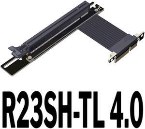 PCIe 4.0 x4 to x16 Extension Cable 4.0 PCI-e Riser Adapter Graphics Card Extender for GTX3080ti RX5700xt GPU(R23SH-TL)(25cm)