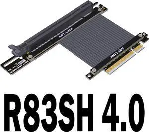 PCIE 4.0 x8 Riser Cable Adapter x16 PCI-e 4.0 U2 8x to 16x Extender Cord for GTX1080Ti RX5700xt Graphics Card R83 Series Chassis(R83SH 4.0)(25cm)