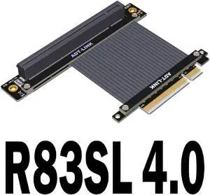 PCIE 4.0 x8 Riser Cable Adapter x16 PCI-e 4.0 U2 8x to 16x Extender Cord for GTX1080Ti RX5700xt Graphics Card R83 Series Chassis(R83SL 4.0)(10cm)