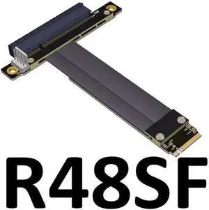 ADT-Link M.2 Key A.E WiFi Interface Riser Extender Adapter Cable to PCI-E x8 Gen 3.0 8G/bps Cable for PCIe 3.0 8x SSD M2(R48SF)(10cm)