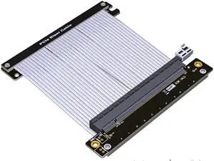 2022 PCIe 4.0 x16 Riser Cable RTX3090 Graphics Card Gen4.0 Flexible Extension High Speed PCI-E Reverse Riser R33JK for ITX A4 PC(R33JK-SI-4.0 Silver)(20CM)