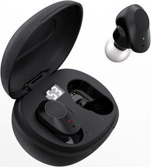 Hearing Amplifiers   for Seniors, Upgrade Mini Invisible Personal Sound Amplifier with Noise Cancelling Magnetic Contact Portable Charging Box, 1 Pair