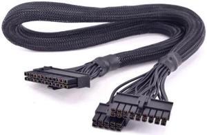 24Pin 20Pin ATX Power Supply Cable 20+4 Pin with Sleeved for Seasonic X-Series X-1250 X-1050 X-850 X-750 X-650 KM3 PSU Modular