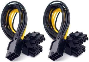 Owltree Graphics Card Video Card VGA GPU Female 8 Pin to Dual 8 Pin 6+2 Pin Male Y Splitter Extension PCI-E PCIe Power Cable 18AWG 20CM