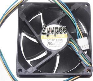 Y.S.TECH 80*25mm FD128025EB-N 12V 0.45A 4 Wire 4 Pins 8cm case fan,cpu fan, cooling fan