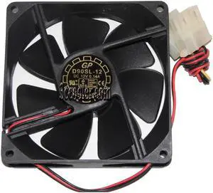 YateLoon 92*25mm D90SL-12 12V 0.14A 2 wires 2 pins 9cm Case fan cpu cooler