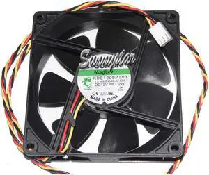 SUNON 90*25mm KDE1209PTV3 12.MS.B4599.AF.GN 12V 1.2W 3Wire 3 Pins Case fan cpu cooler