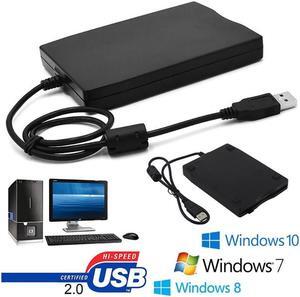3.5" USB 2.0 Data External Floppy Disk Drive Portable 1.44MB USB Drive Plug and Play For Laptop PC Win 7/8/10 Mac Black