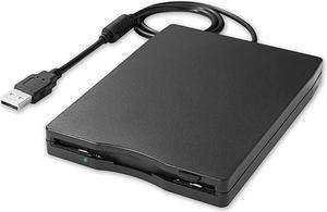3.5" USB External Floppy Disk Drive, 3.5-inch Portable 1.44MB FDD Diskette Drive for Windows 2000/XP/Vista/7/8, Plug and Play Floppy Disk Reader Adapter for PC Laptop Desktop Computer Notebook