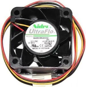 Nidec 40*28mm W40S12BUA5-52 12V 0.55A 3 wires 3 pins case fan