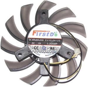 FirstD FD7010H12S 12V 0.35A 2 wires 2 pins frameless vga fan graphics card cooler