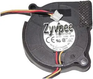 Delta 5015 BUB0512HB 6T19 12V 0.24A Fan 3 Wires 3 Pins 5cm Blower, 50mm Cooling fan
