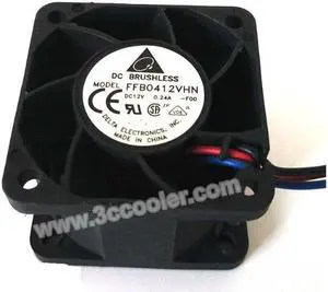 Delta 40*28mm FFB0412VHN -FOO 12V 0.24A 3 Wires 4CM case fan,dc server cooling fan