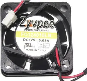 Y.S.TECH 40*15mm FD124015LB 12V 0.08A 2 Wire 2 pins case fan,4cm cooling fan
