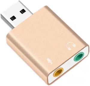 External USB Audio Sound Card USB To Jack 3.5mm Converter Headphone Adapter Mic Sound Card Headsets Virtual 7.1 Ch Microphone