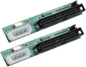 2Pcs 2.5 Sata to 3.5 Inch IDE Card Sata to IDE Adapter Converter Male 40 Pin Port for ATA 133 100 HDD CD DVD Serial