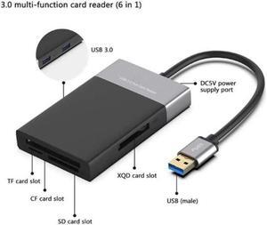 6 In 1 USB 3.0 Card Reader Memory Smart Card Reader 8cm Cable For Laptop SD TF CF Compact Writer OTG U Flash Disk Card Adapter