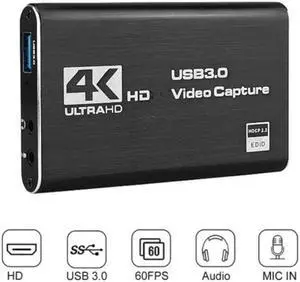 1080P USB3.0 HDMI-compatible Video Capture Card 4K60Hz HDMI-compatible USB Video Capture Card for Game Streaming Live Stream Box