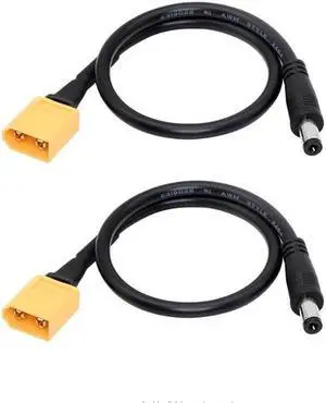 XT60 Adapter Cable XT60 Charging Cable XT60 Male Bullet Connector to Male DC 5.5mm X 2.5mm Power Cable for Fatshark Skyzone FPV