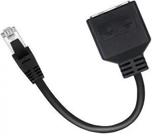 Connection Adapter Computer Network Professional Splitter Cable RJ45 Ethernet Lan Office Male To 2 Female Internet Extension