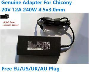 Aomoproing  20V 12A 240W 4.5x3.0mm A20-240P2A A240A010P Power Supply AC Adapter For Laptop Power Charger