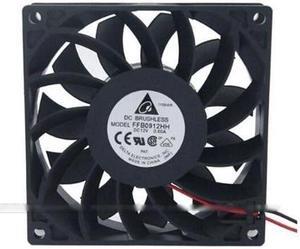 Delta 9CM FFB0912HH Dual Balls Bearing Cooling fan with 12V 0.60A 2 Wires