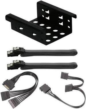 Aluminum Alloy 2 Bay 2.5 inch SATA HDD SSD to 3.5 inch Bracket Adapter 2.5 inch Hard Drive Disk Mounting Converter Kit