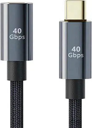 Aomoproing   FOR USB4 Extension Cable Compatible with TB3/4 8K 60Hz Male to Female 40Gbps with 100W Charging and