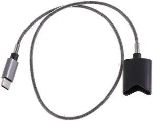 Aomoproing  Type C Interface Charging Cable for Vuse Alto Magnetic Charger Cord Universal Design 45cm (Gray Type-C)