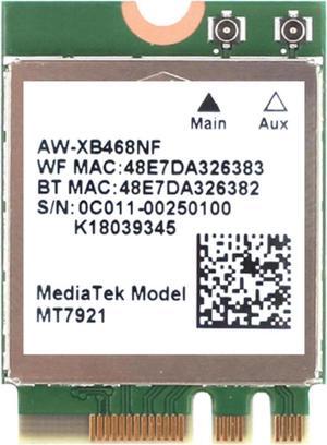 Wi-Fi 6 MediaTek MT7921k MT7921 wifi 6 1800M Bluetooth 5.2 wireless WIFI network card NGFF m.2 support windows10 / 11