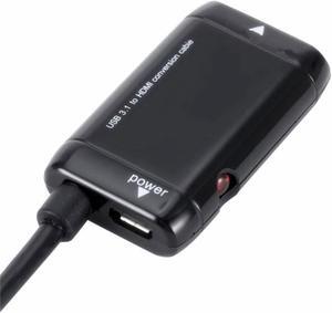 Black USB-C Type C To HDMI-compatible Adapter USB 3.1 Cable for Android Phone Tablet USB3.1 C To HDMI-compatible Adapter