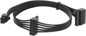 Small 6Pin to Dual SATA SSD Power Supply Cable MINI 6Pin Turn 2 x SATA Hard Drive Power Cord For Dell Main Board Interface(6pin to 2xsata)(45CM)