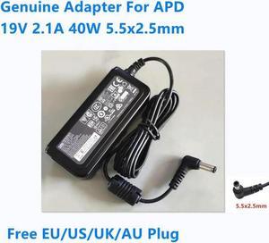 19V 2.1A 40W 5.5x2.5mm DA-40A19 DA-40B19 Power Supply AC Adapter For APD Monitor Laptop Charger