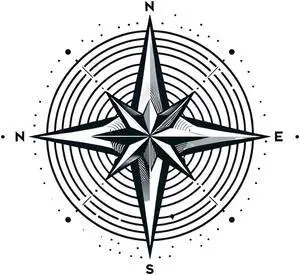Compass Design Temporary Tattoos Unique Tattoo Hands Party Favors For Kids Fake Face Tattoos 6 Pcs Style A3.7 x 3.7 inches