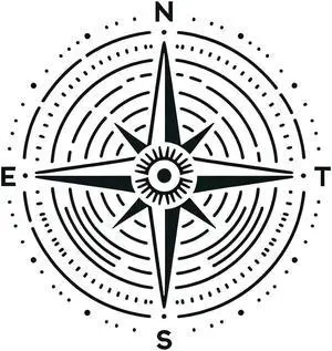 Compass Design Temporary Tattoos Unique Tattoo Hands Party Favors For Kids Fake Face Tattoos 6 Pcs Style E3.7 x 3.7 inches