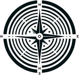 Compass Design Temporary Tattoos Unique Tattoo Hands Party Favors For Kids Fake Face Tattoos 6 Pcs Style F3.7 x 3.7 inches
