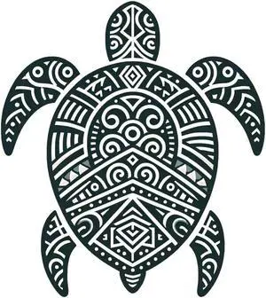 Maori Turtles Temporary Tattoos Unique Tattoo Hands Party Favors For Kids Fake Face Tattoos 6 Pcs3.7 x 3.7 inches