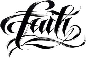 Faith Temporary Tattoos Unique Tattoo Hands Party Favors For Kids Fake Face Tattoos 6 Pcs3.7 x 3.7 inches