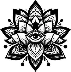 Lotus Eye Design Temporary Tattoos Unique Tattoo Hands Party Favors For Kids Fake Face Tattoos 6 Pcs3.7 x 3.7 inches