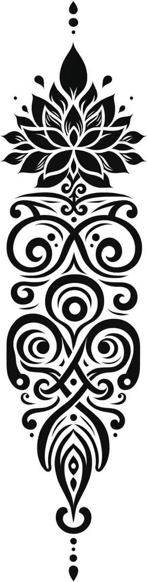 Lotus Temporary Tattoos Unique Tattoo Hands Party Favors For Kids Fake Face Tattoos 6 Pcs Style B3.7 x 3.7 inches