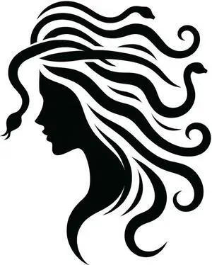 Medusa  Temporary Tattoos Unique Tattoo Hands Party Favors For Kids Fake Face Tattoos 6 Pcs3.7 x 3.7 inches