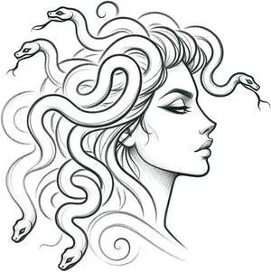 Medusa Face Temporary Tattoos Unique Tattoo Hands Party Favors For Kids Fake Face Tattoos 6 Pcs3.7 x 3.7 inches