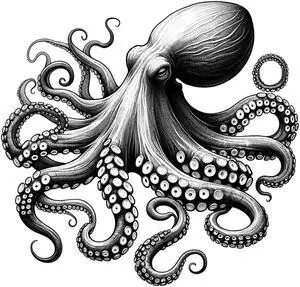Octopus Realistic Temporary Tattoos Unique Tattoo Hands Party Favors For Kids Fake Face Tattoos 6 Pcs3.7 x 3.7 inches