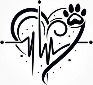 Paw Heart Temporary Tattoos Unique Tattoo Hands Party Favors For Kids Fake Face Tattoos 6 Pcs3.7 x 3.7 inches