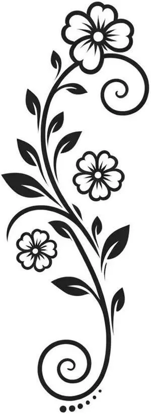Maori Flower Simple Design Temporary Tattoos Unique Tattoo Hands Party Favors For Kids Fake Face Tattoos 6 Pcs3.7 x 3.7 inches