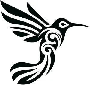 Maori Hummingbird Temporary Tattoos Unique Tattoo Hands Party Favors For Kids Fake Face Tattoos 6 Pcs3.7 x 3.7 inches